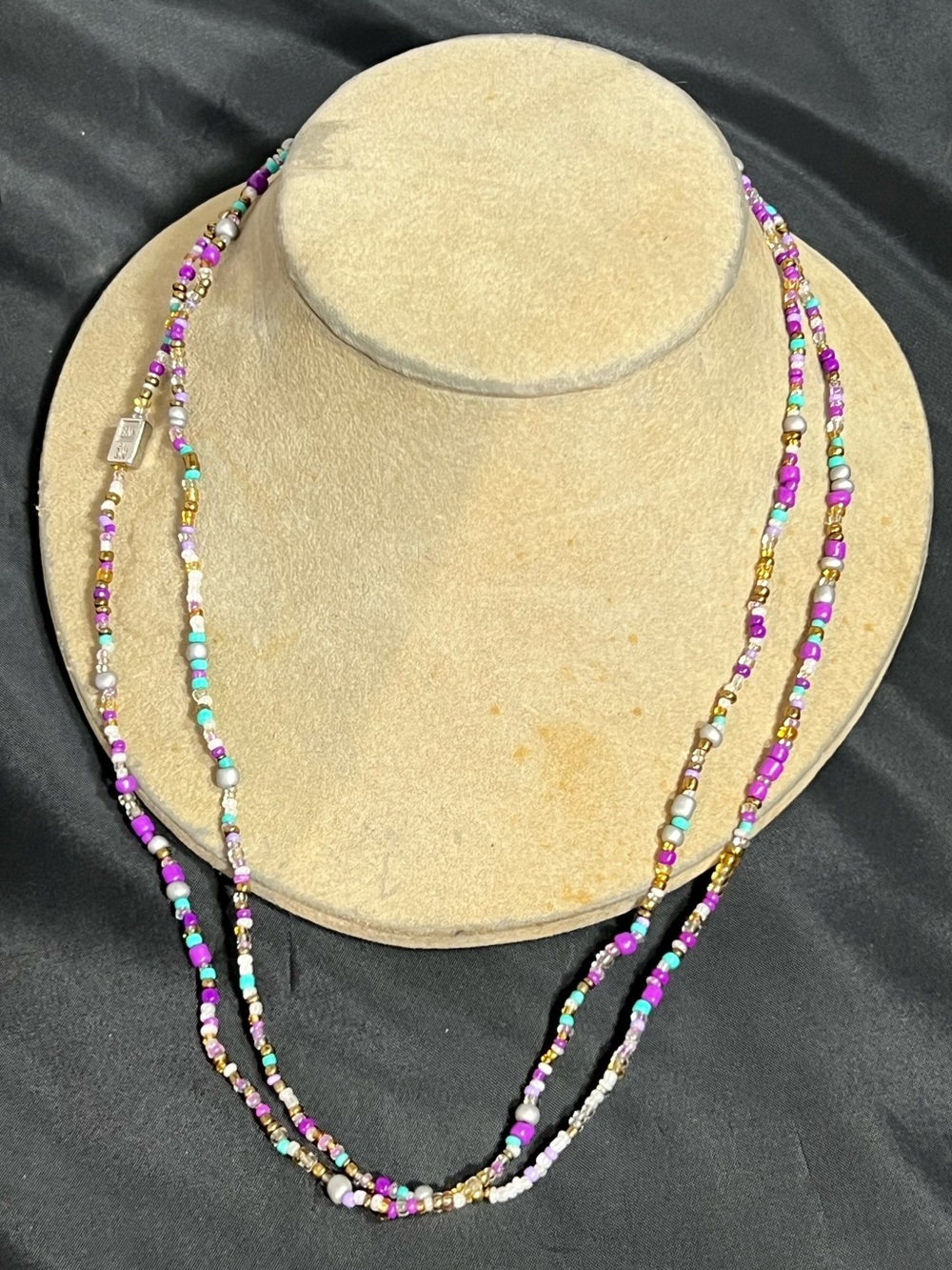 ME to WE Handmade Rafiki Purple Beaded Stretchy Wrap Bracelet Necklace Anklet